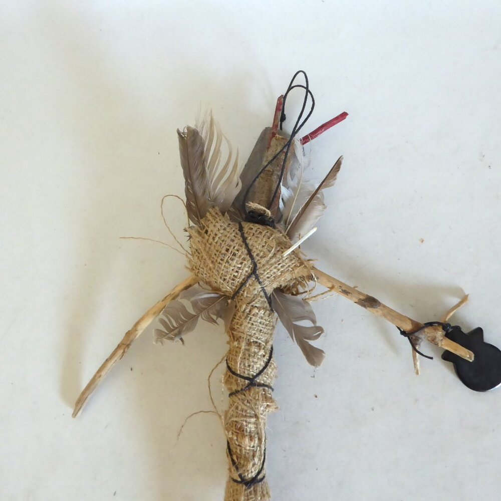 NEW OOAK 12” HANDCRAFTED VOODOO DOLL PRIMITIVE WITCH HALLOWEEN PROP ODDITY - Picture 10 of 13